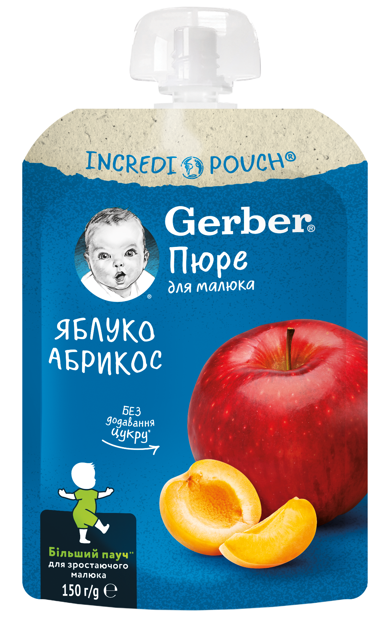 GERBER Apple Apricot Pouch 12x150g UA