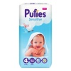 PUFIES SENSITIVE MAXI PACK Бебешки пелени за еднократна употреба Maxi размер 4, 9-14кг., 56 бр